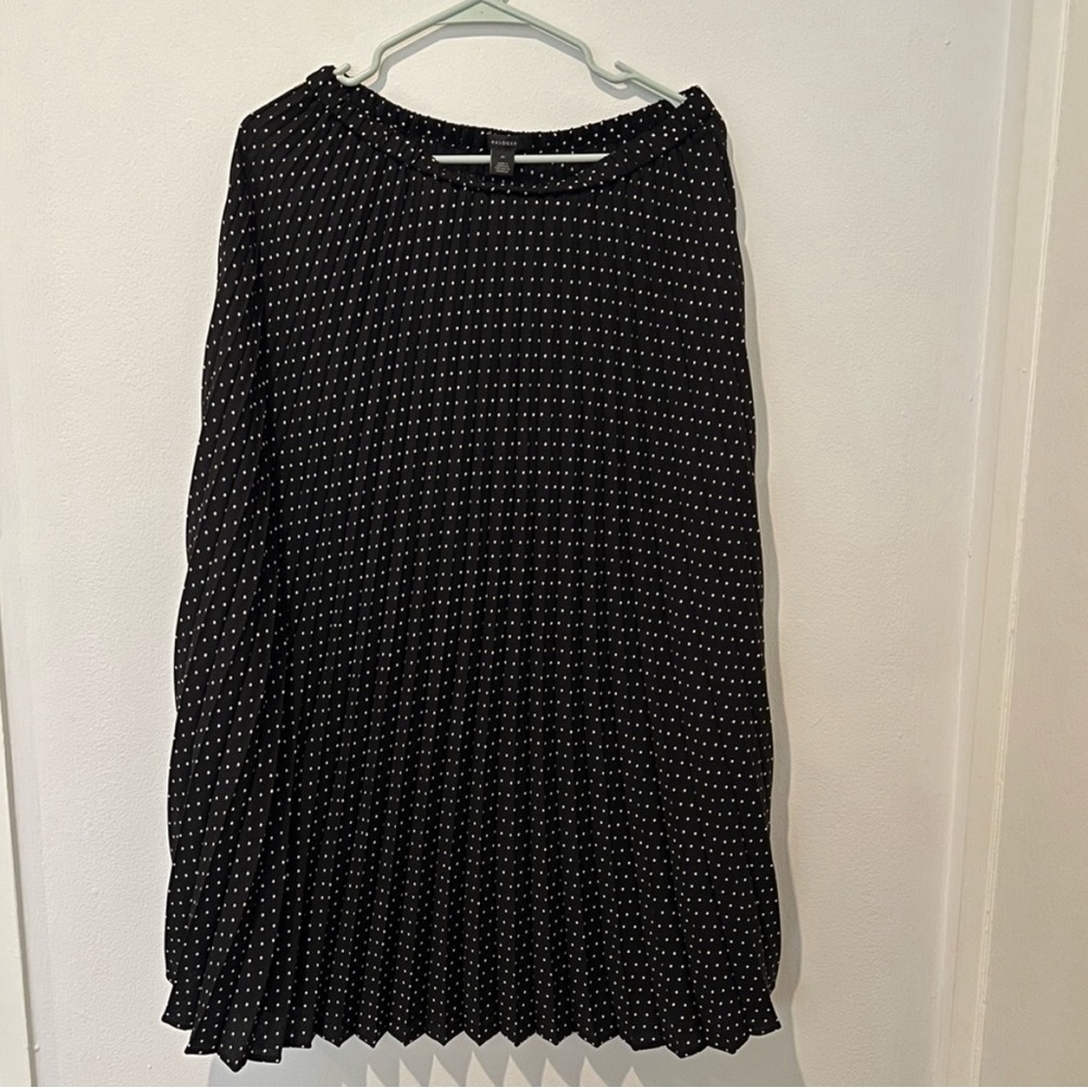 Halogen Pleated Midi Skirt Polka Dot Size Medium Retro Vintage 50s